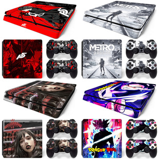 PS4 Slim游戏机贴纸 保护膜 彩贴Skin Sticker