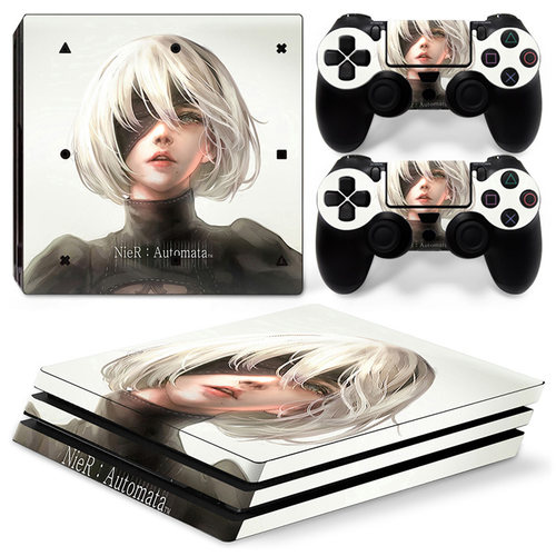 PS4 PRO贴膜 PS4 slim贴纸  尼尔机械纪元 游戏机痛机贴手柄贴 2B