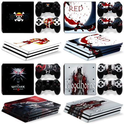 PS4 PRO贴纸全包痛贴不留胶手柄 主机正/背面侧边游戏主题彩贴