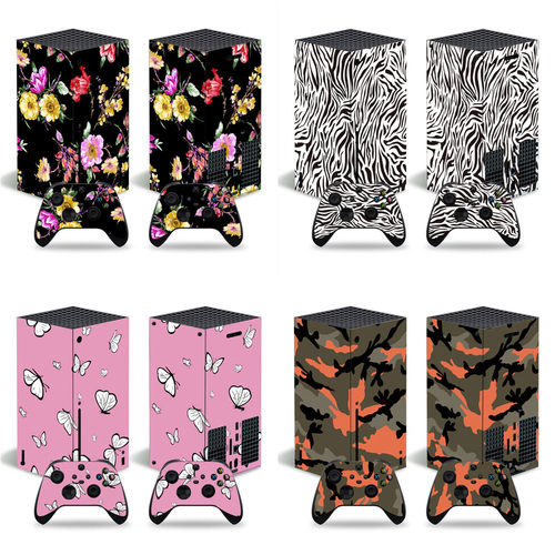 XSX Series x 游戏机全身贴纸 花草卡通  Skin Sticker 手柄贴膜