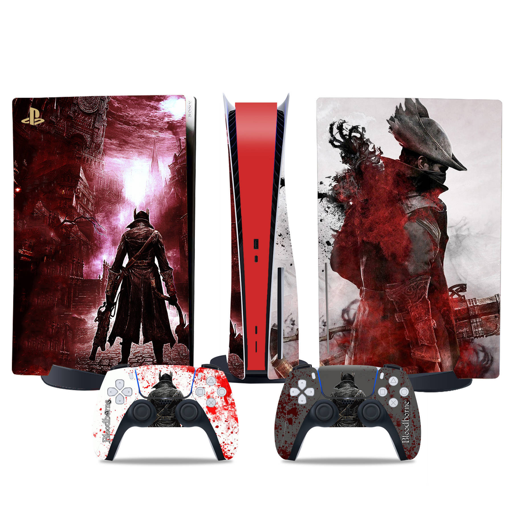 PS5游戏主机贴纸 手柄贴纸 彩膜炫彩贴 Bloodborne痛贴Skin