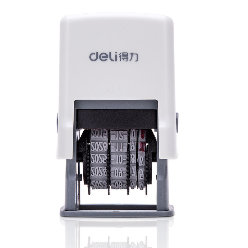 得力回墨日期印章日期印章数字印迹清晰财务会计办公用品