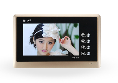 耀达楼宇可视对讲系统门铃，数码四线免提7寸彩色室内分机门铃