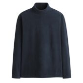 秋冬加厚抓绒卫衣男摇粒绒打底衫 纯色上衣双面绒高领领宽松T恤男