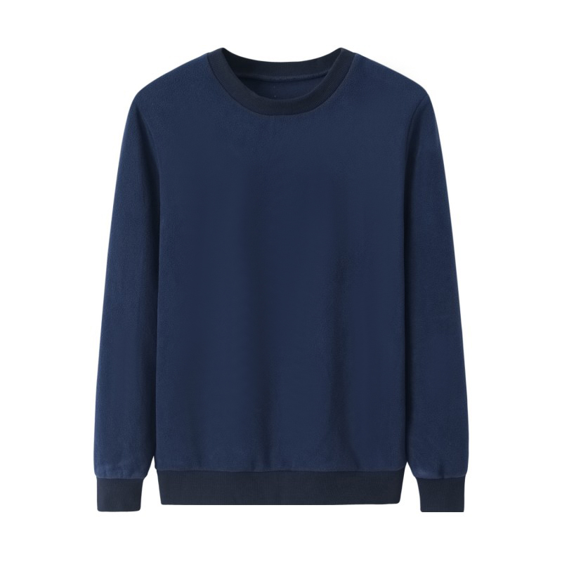 男款秋冬加绒加厚摇粒绒圆领卫衣男抓绒T恤保暖双面绒上衣宽松