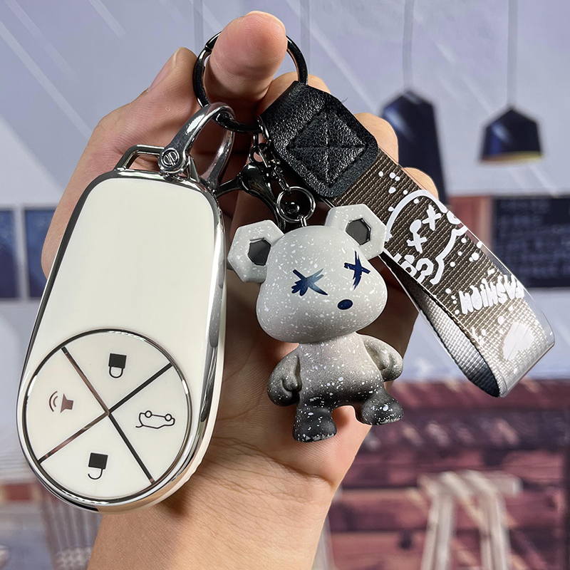 适用于蔚来钥匙套es6 ec6 es8汽车钥匙扣保护壳扣包链高档全包