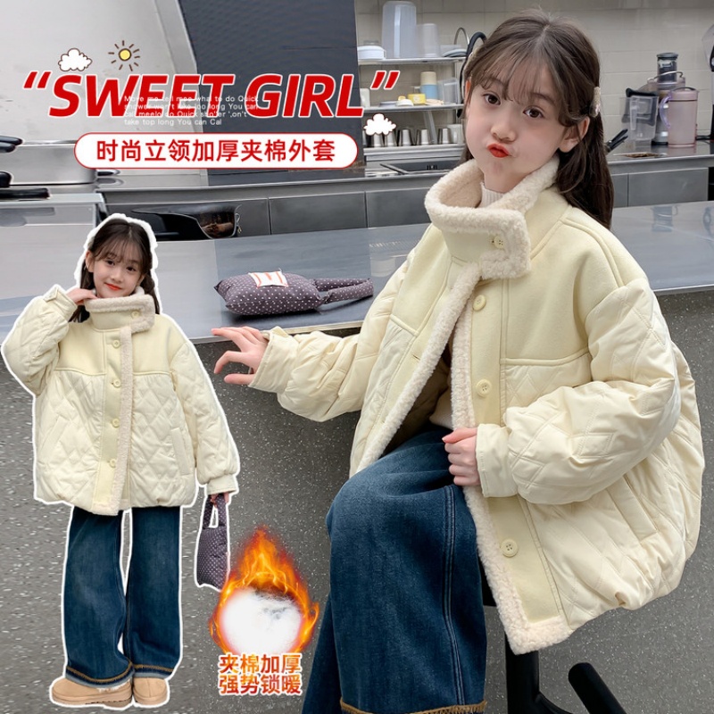女童棉服外套夹棉加厚冬保暖棉衣