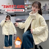 女童棉服外套夹棉加厚冬装 洋气超好看小女孩时髦保暖棉衣 2025新款