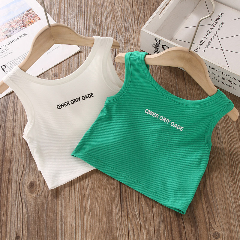 女童炸街背心夏短款网红潮酷薄款吊带上衣洋气时髦中大童无袖T恤,童装/婴儿装/亲子装,背心吊带,淘宝优惠券,粉丝福利购,淘宝优惠卷