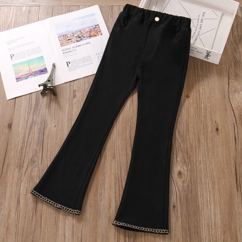 女童喇叭裤春秋洋气高腰炸街裤子