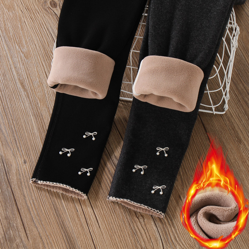 女童加绒打底裤外穿秋冬款洋气女孩黑灰色一体绒儿童加厚保暖裤子,童装/婴儿装/亲子装,裤子,淘宝优惠券,粉丝福利购,淘宝优惠卷