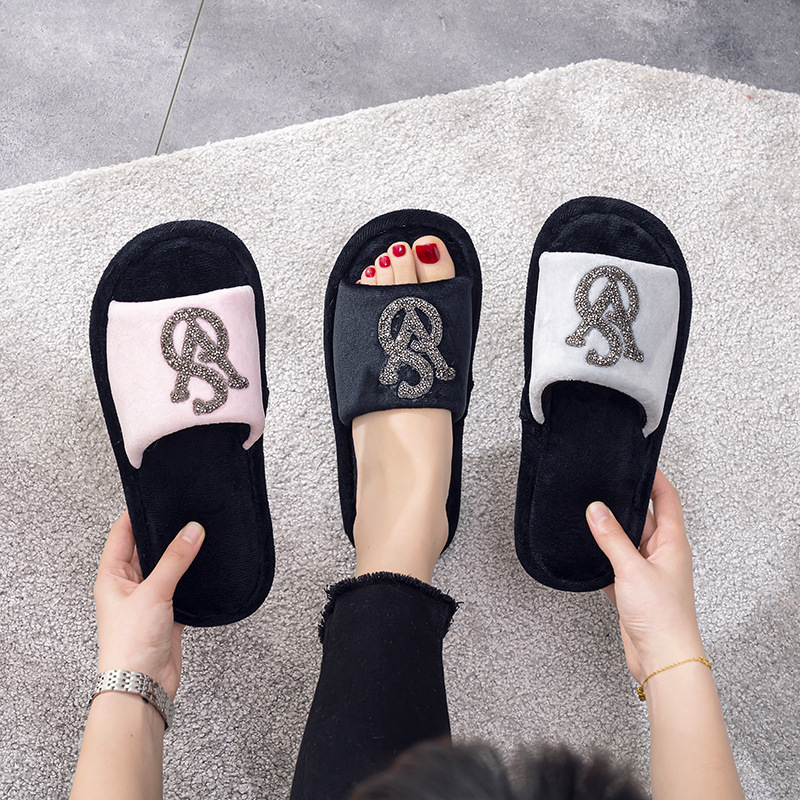 2025外贸水钻时尚居家时尚平底