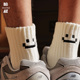 抗菌防臭 无骨缝头 港风潮牌笑脸刺绣cityboy中筒袜男运动潮袜