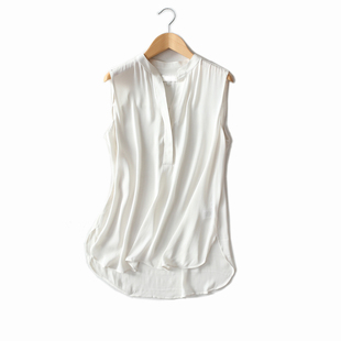 女装 t恤衬衫 上衣短袖 桑蚕丝背心打底外穿真丝无袖 女2026新款 夏季