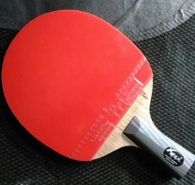 正品希恩庭红黑碳王7.6升级40大球时代乒乓球拍 底板套胶成品拍