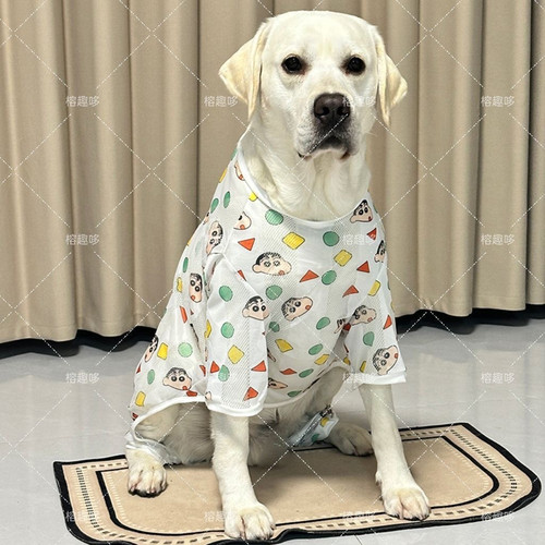 大型犬狗衣服夏季薄款网眼透气四脚衣拉布拉多金毛防掉毛防晒服装