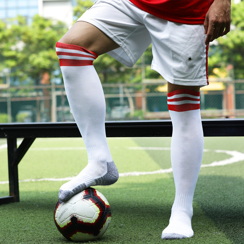 足球长筒袜男女青少年儿童同款防滑神袜加厚毛巾底足球袜运动袜子