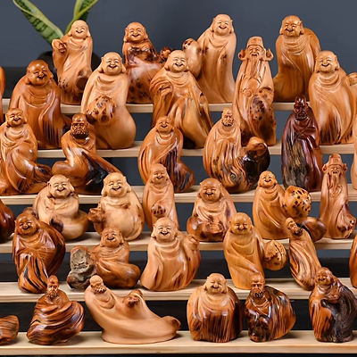 太行崖柏手把件天然随型工艺品