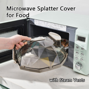 Splash Handle Microwave Cover lid with Cooker Splatter Guard