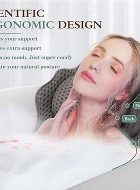 Bathtub Pillow with Head,Neck, Shoulder and Back Support