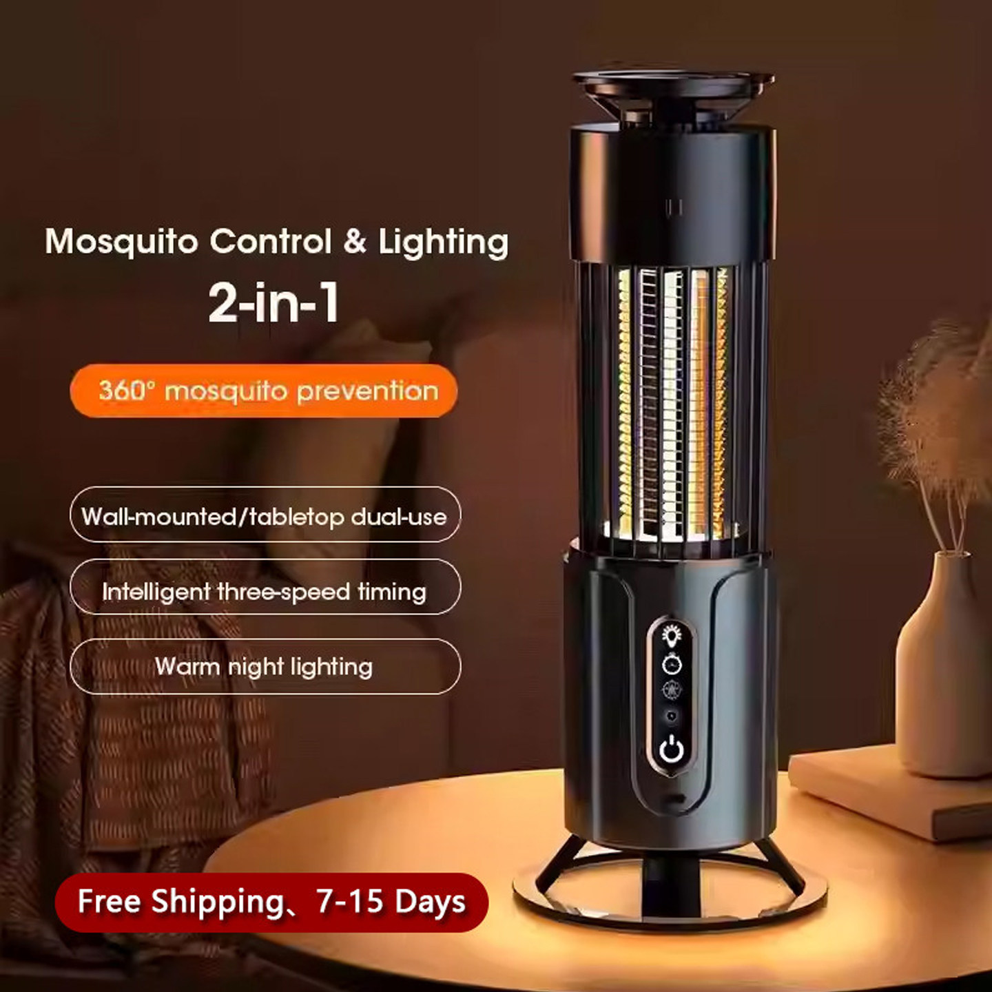 Electric Mosquito Killer Lamp Insect Fly Trap Indoor/Outdoor - 实物图