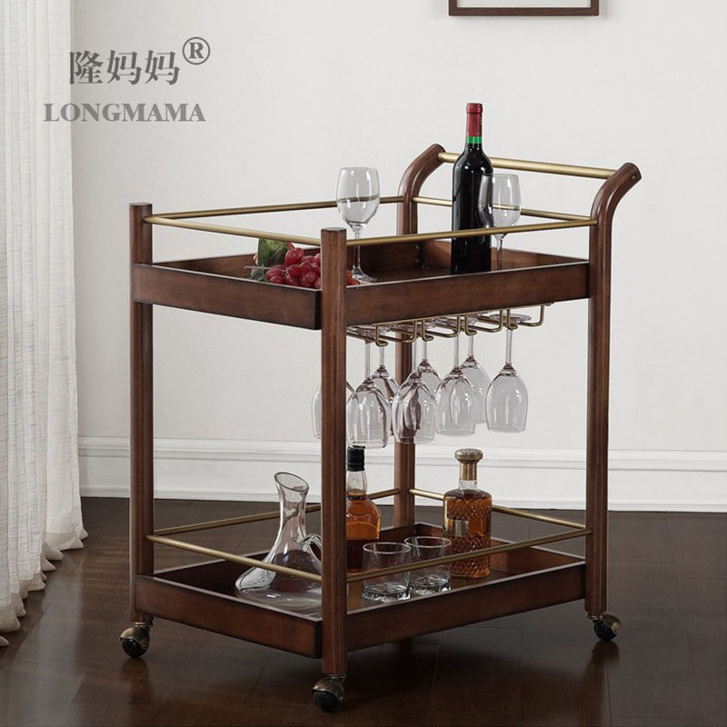 火锅店饮料实木餐车铁艺流动手推车酒店酒水商用可移茶水杯串串车,收纳整理,家用收纳手推车,淘宝优惠券,粉丝福利购,淘宝优惠卷
