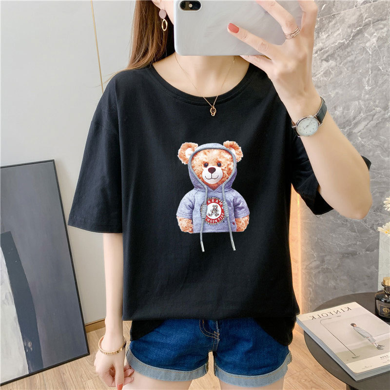 White cotton short sleeve t-shirt female 9 colors new summer T-shirt net red ins super fire top