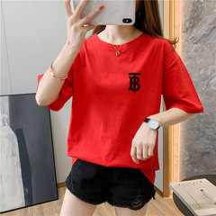 純棉9個顏色短袖t恤女新款夏季體恤網紅ins超火上衣
