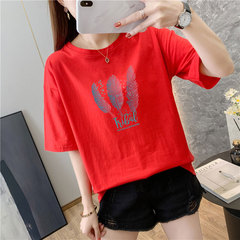 White cotton short sleeve t-shirt female 9 colors new summer T-shirt net red ins super fire top