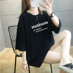 5個顏色夏季胖MM200斤加大碼中長款26支純棉韓版短袖t恤女