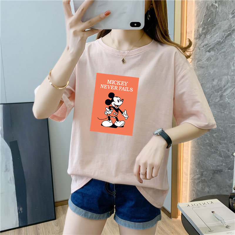 White cotton short sleeve t-shirt female 9 colors new summer T-shirt net red ins super fire top