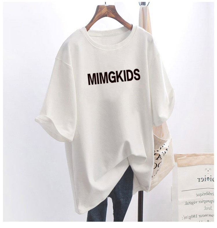 5 colors summer fat mm200kg plus size medium length 26pcs cotton Korean Short Sleeve T-Shirt