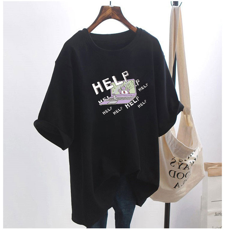 5 colors summer fat mm200kg plus size medium length 26pcs cotton Korean Short Sleeve T-Shirt