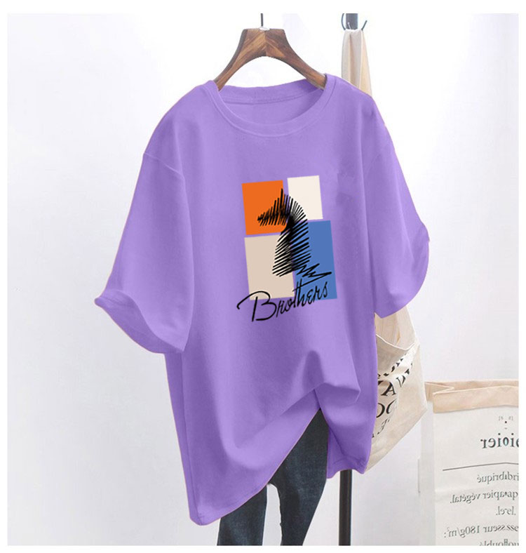 5 colors summer fat mm200kg plus size medium length 26pcs cotton Korean Short Sleeve T-Shirt