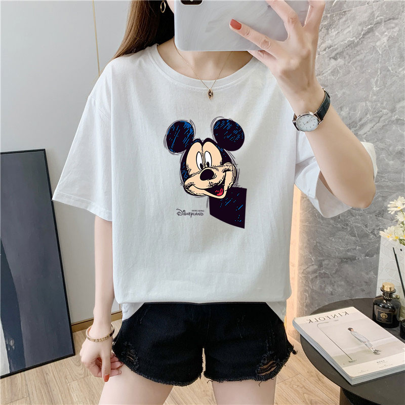 White cotton short sleeve t-shirt female 9 colors new summer T-shirt net red ins super fire top