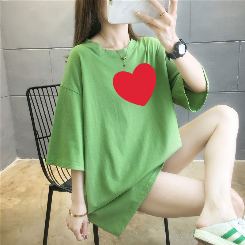 5 colors summer fat mm200kg plus size medium length 26pcs cotton Korean Short Sleeve T-Shirt