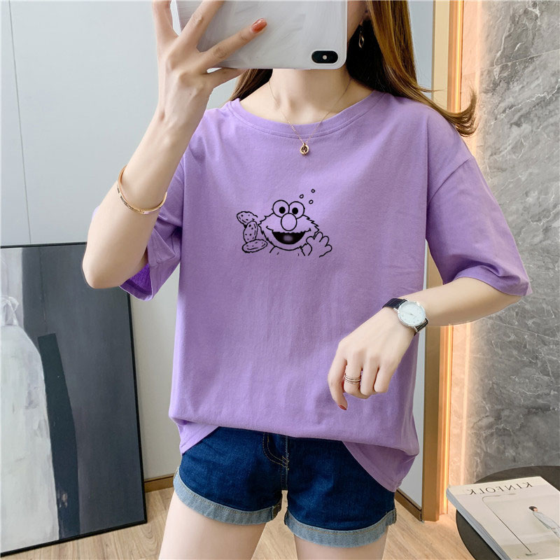 White cotton short sleeve t-shirt female 9 colors new summer T-shirt net red ins super fire top