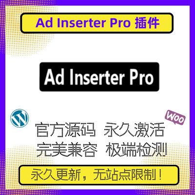 Ad Inserter Pro 插件 WP广告插件 自定义广告代码 官方原版源码