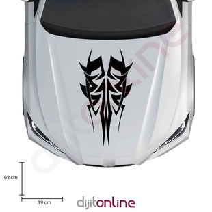 汽车改装贴纸发动机盖图腾贴花装饰引擎盖拉花贴画个性车头车身贴