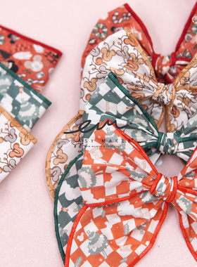 easymaker手工DIY布料ins款IG蝴蝶结发夹制作材料宝宝发饰纯棉头