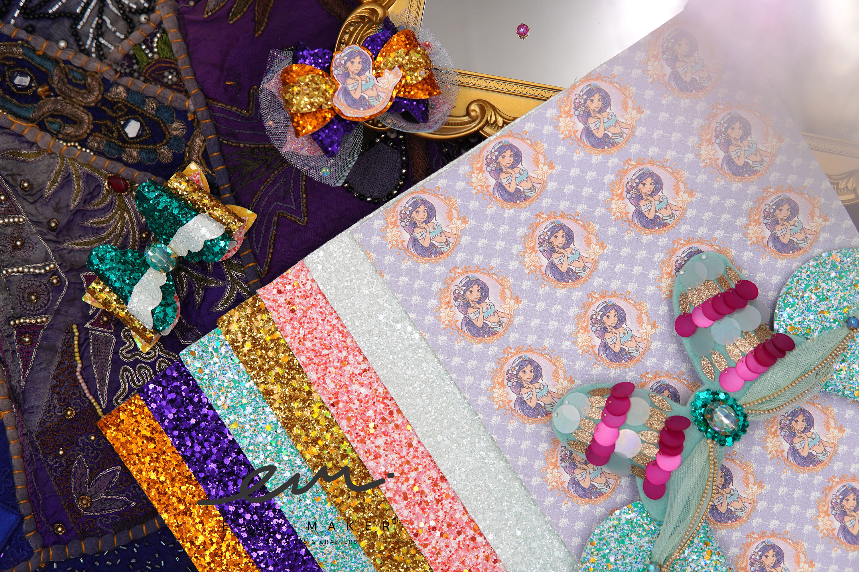 easymaker闪布手工DIY公主发夹