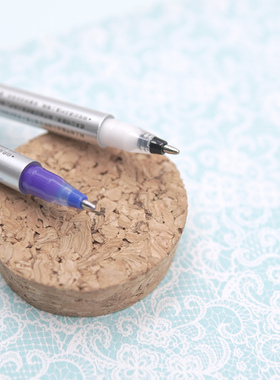 高温消失笔热消笔加粗褪色笔皮革退色手工DIY大容量消色笔白色蓝