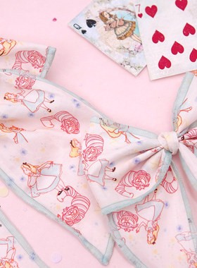 easymaker纯棉手工DIY蝴蝶结布料INS蝴蝶结卡通边夹宝宝仙境IG发