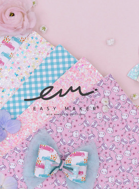 easymaker闪布手工diy发夹制作材料配件ig蝴蝶结儿童发饰公主ins