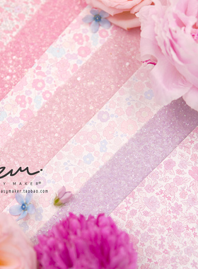 easymaker出口英国闪布diy材料手工发夹女童蝴蝶结ig碎花发饰ins