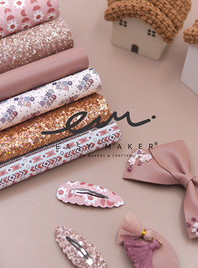 easymaker发夹diy材料发饰头饰儿童大蝴蝶结手工配件纯色ins推荐1