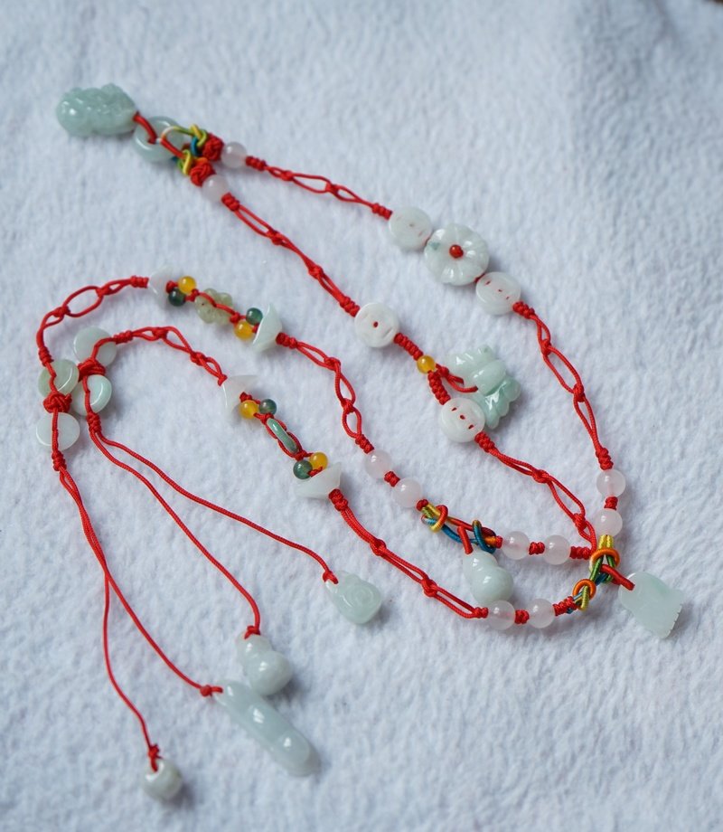 本命年红绳腰链天然翡翠a 货生肖可定做男女款