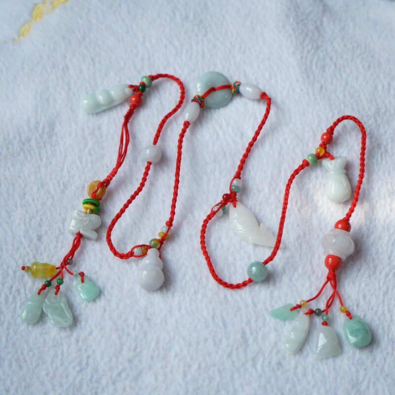 本命年红绳腰链天然翡翠A 货生肖可定做男女款蛇清仓打折腰带8