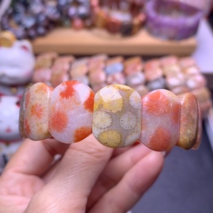 上新珊瑚玉手牌多宝冰料艳色喜欢可拍下