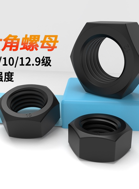 GB6170高强度六角螺母8级10级12.9级螺丝帽 M6M8M10M12M16M20M24